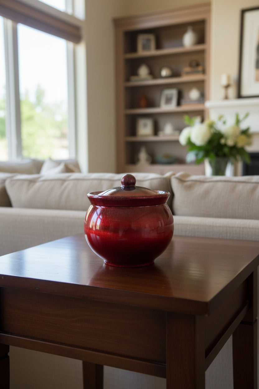 Crimson Chrome Resin Jar