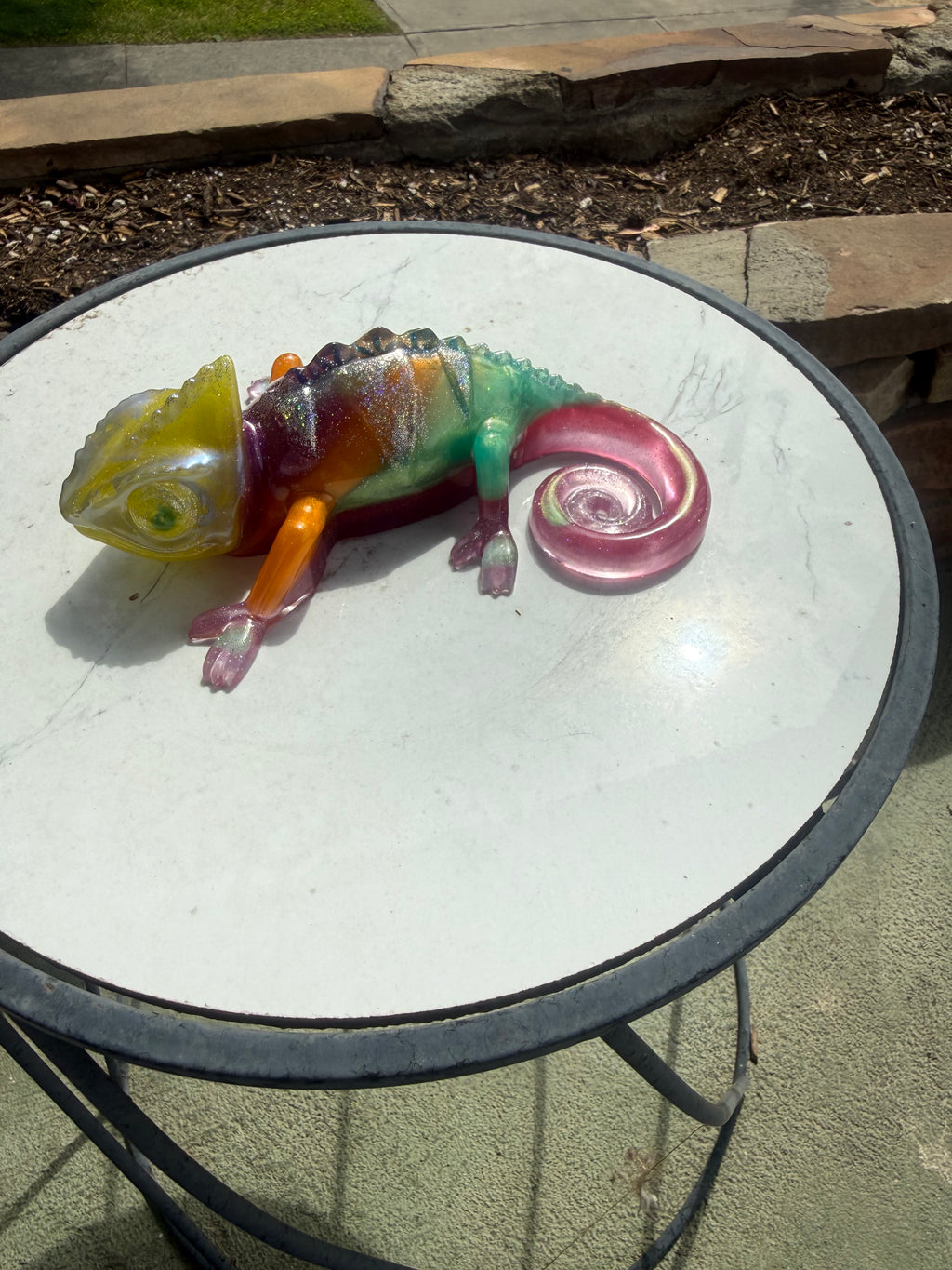 Rainbow Reef Resin Chameleon