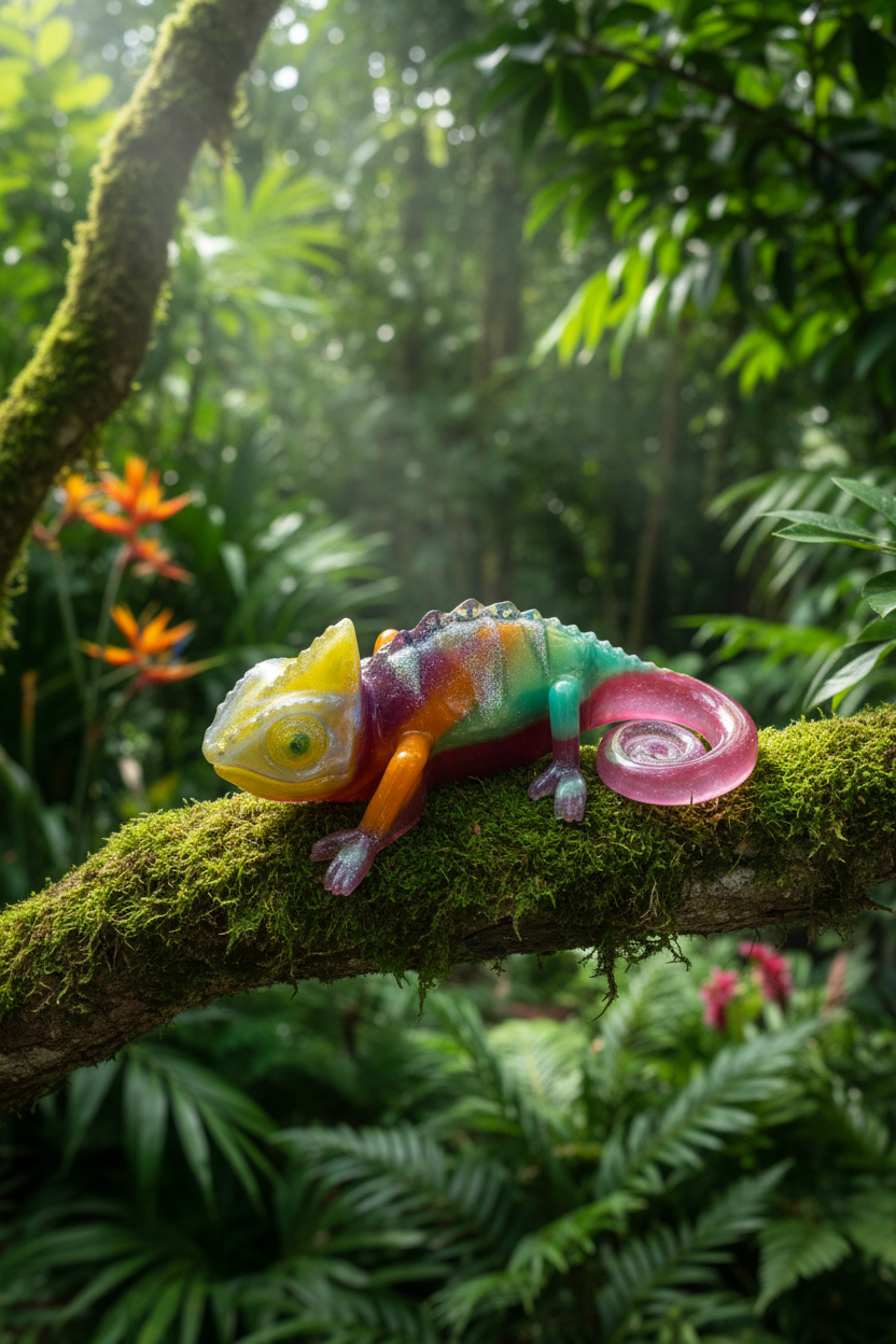 Rainbow Reef Resin Chameleon