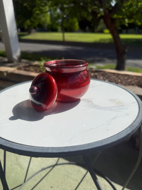 Crimson Chrome Resin Jar