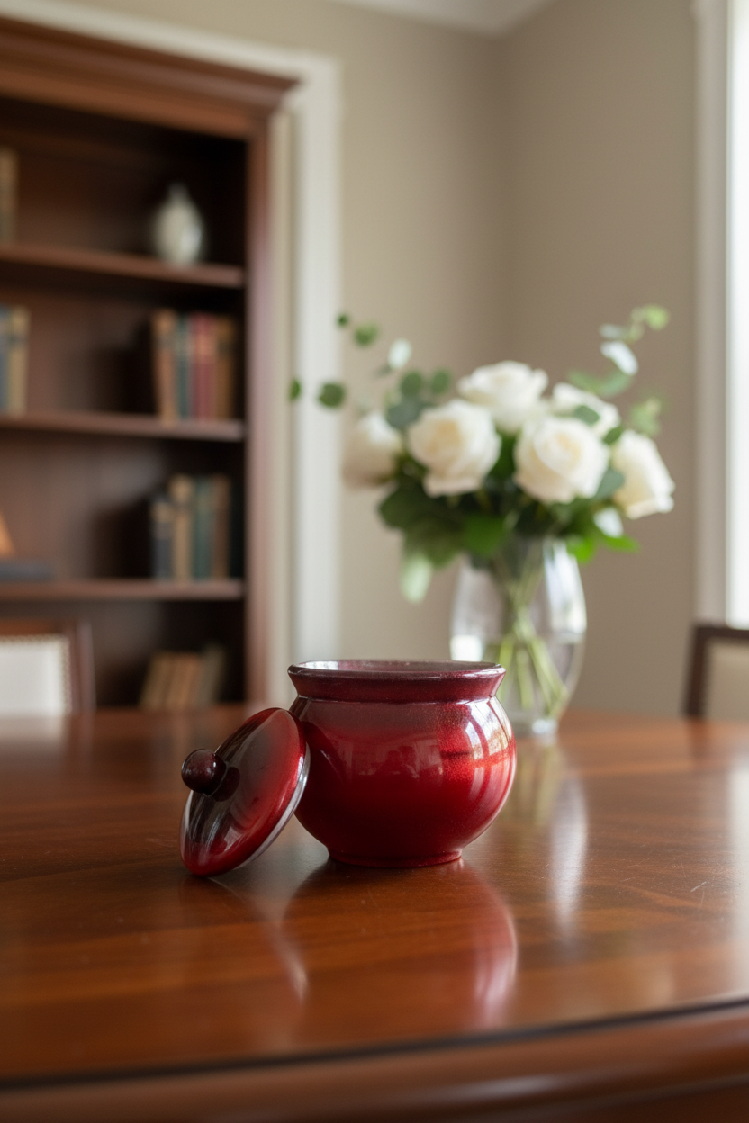 Crimson Chrome Resin Jar