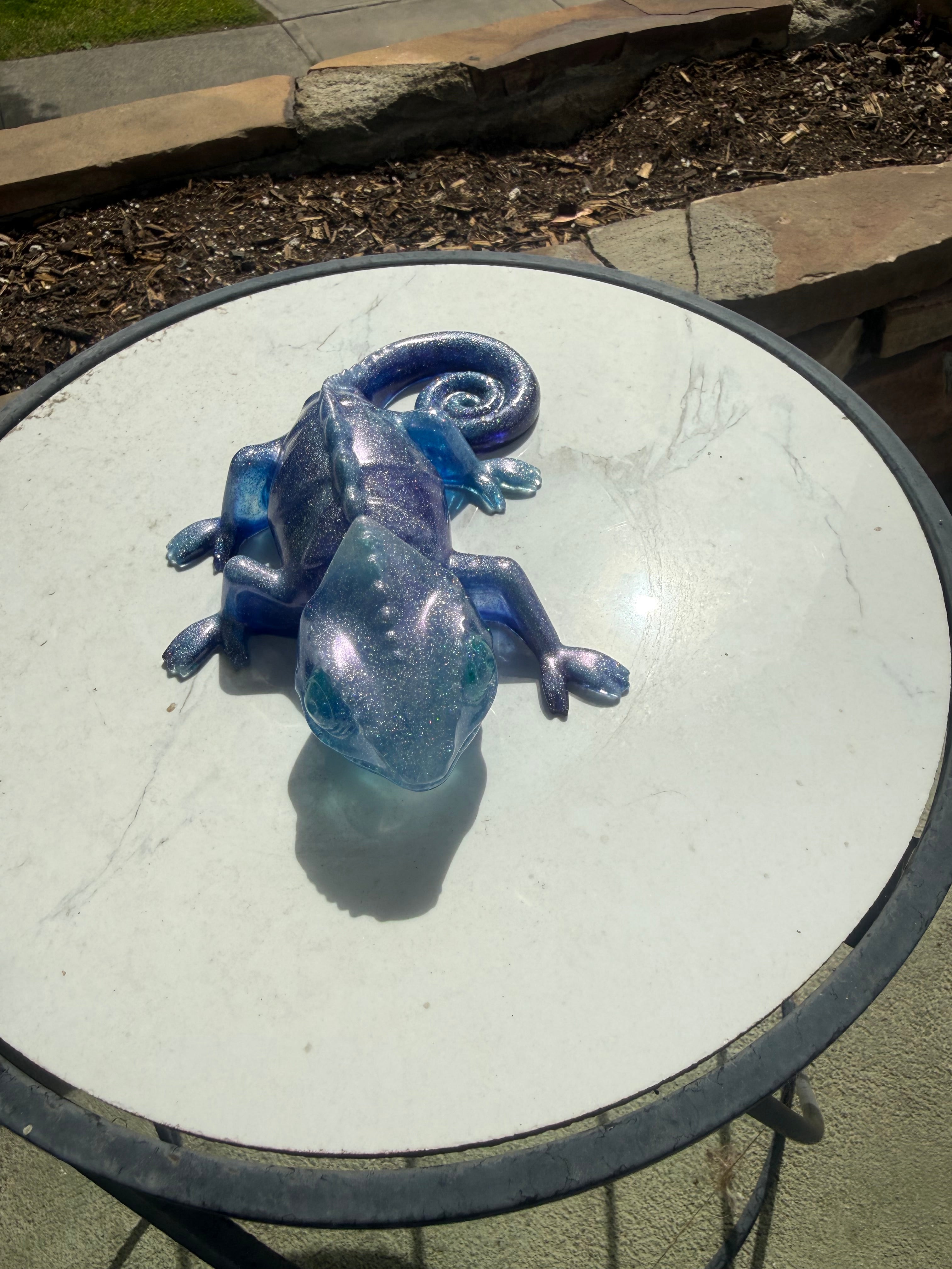 Midnight Tide Resin Chameleon