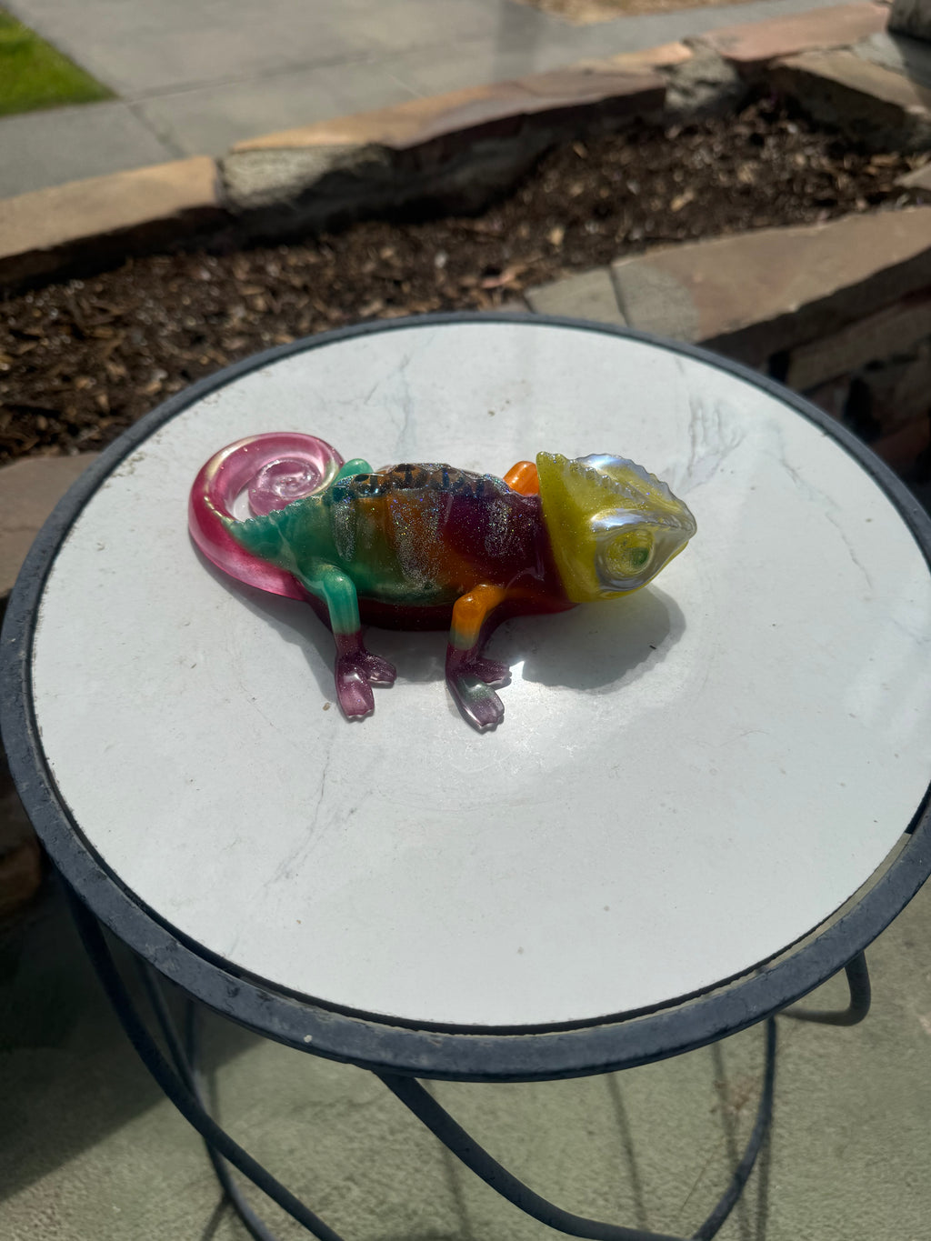 Rainbow Reef Resin Chameleon