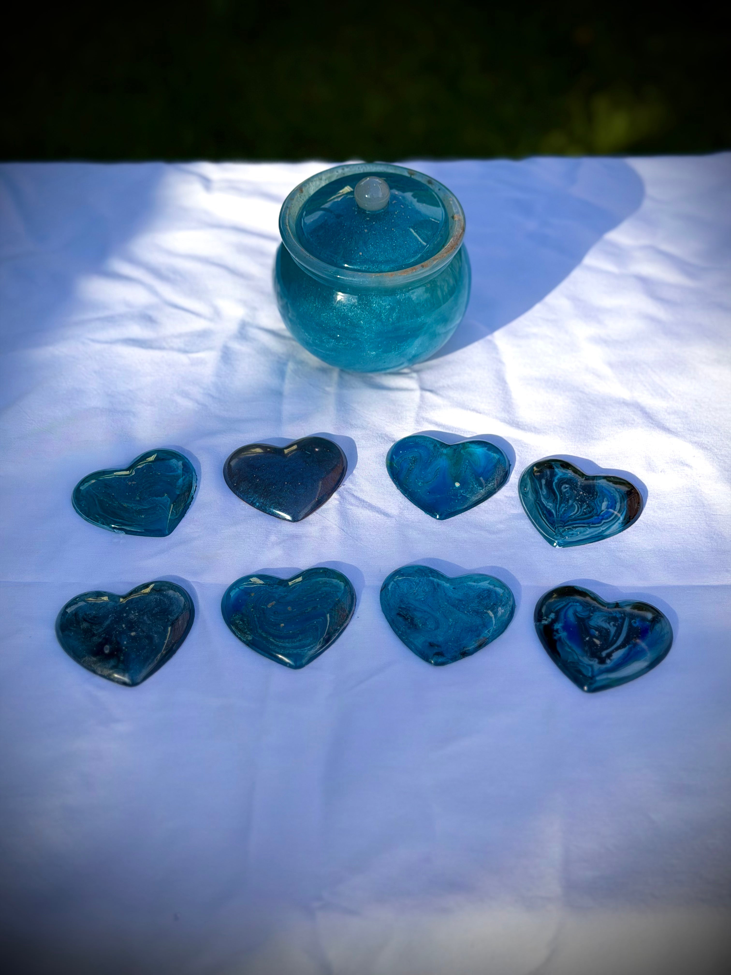 Eternal Keepsake Resin Jar and Sharing Hearts Bundle